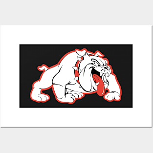 Wilson Bulldogs Logo (Red Outline) Posters and Art